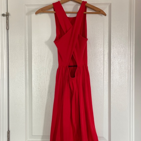 Red A-Line ASOS Midi Dress - Picture 3 of 4